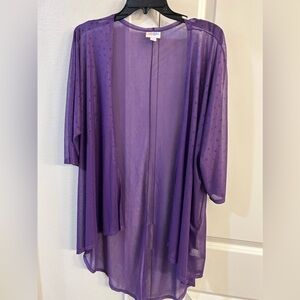 Lularoe Purple Polkadot Kimono Small